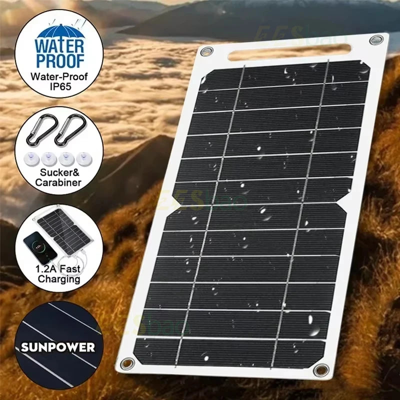 35W Portable Solar Panel - USB Solar Charger for Phones & Power Banks